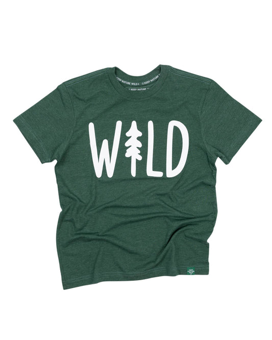 Wild Pine Youth Tee | Heather Forest