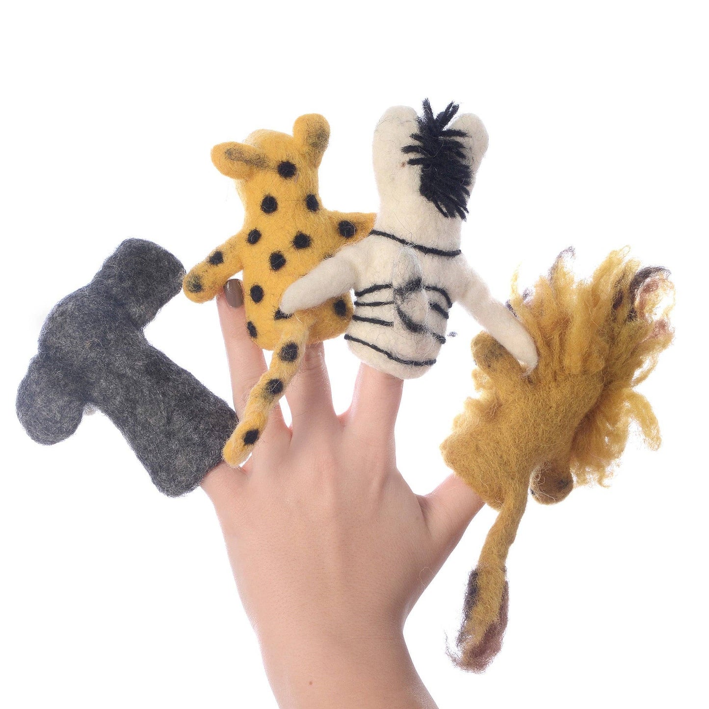 Safari Wild Animals Felt Finger Puppets - Sensory Play