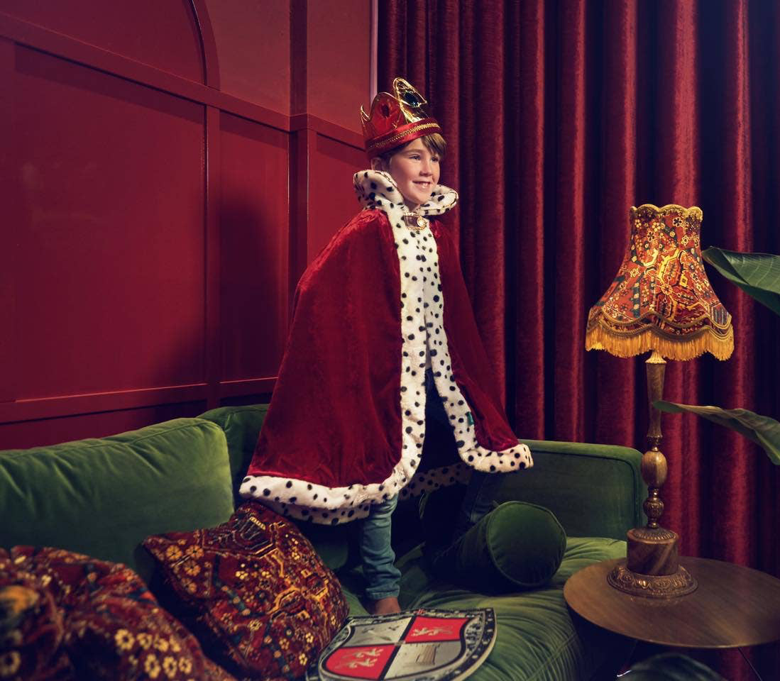 King Louis Costume Cloak for Kids - Carnival & Festive Use - sz 4-8 yrs