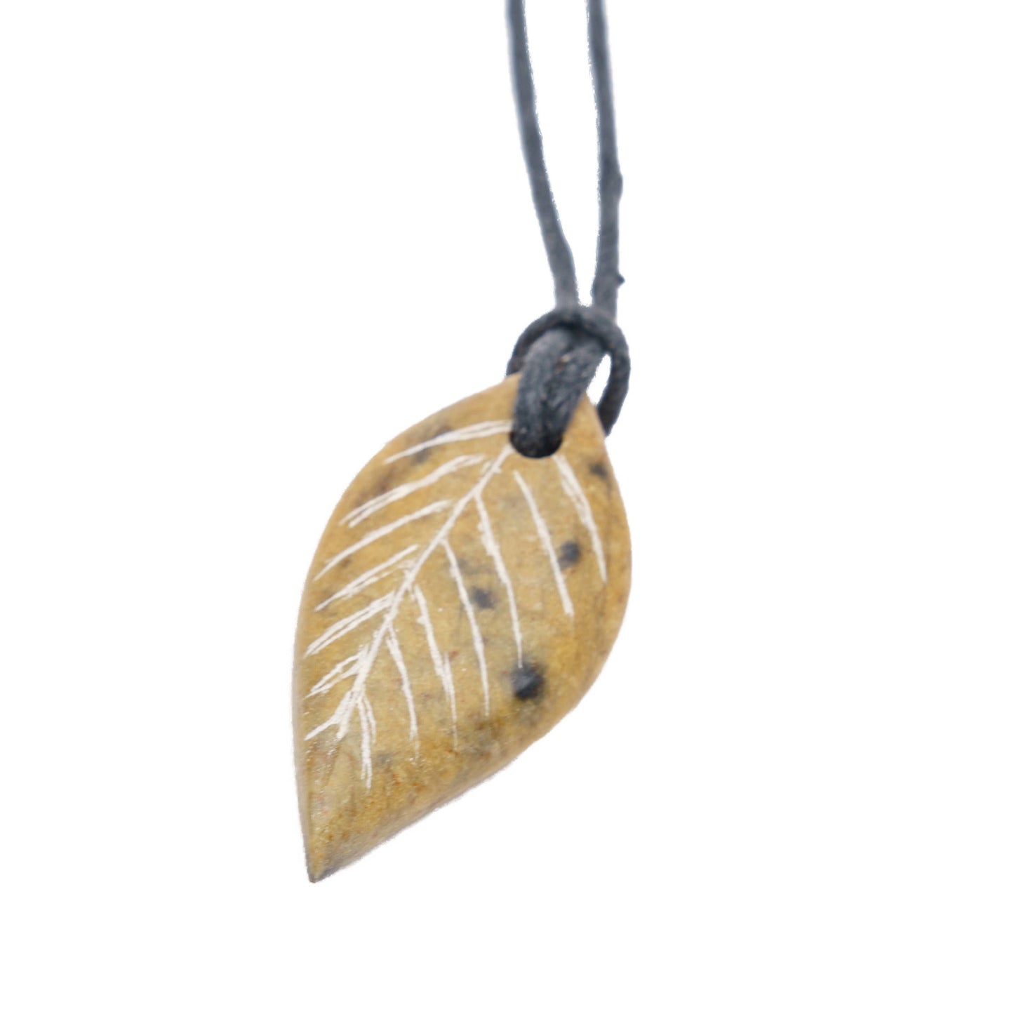Leaf Soapstone Pendant Jewelry Kit Carving Kit
