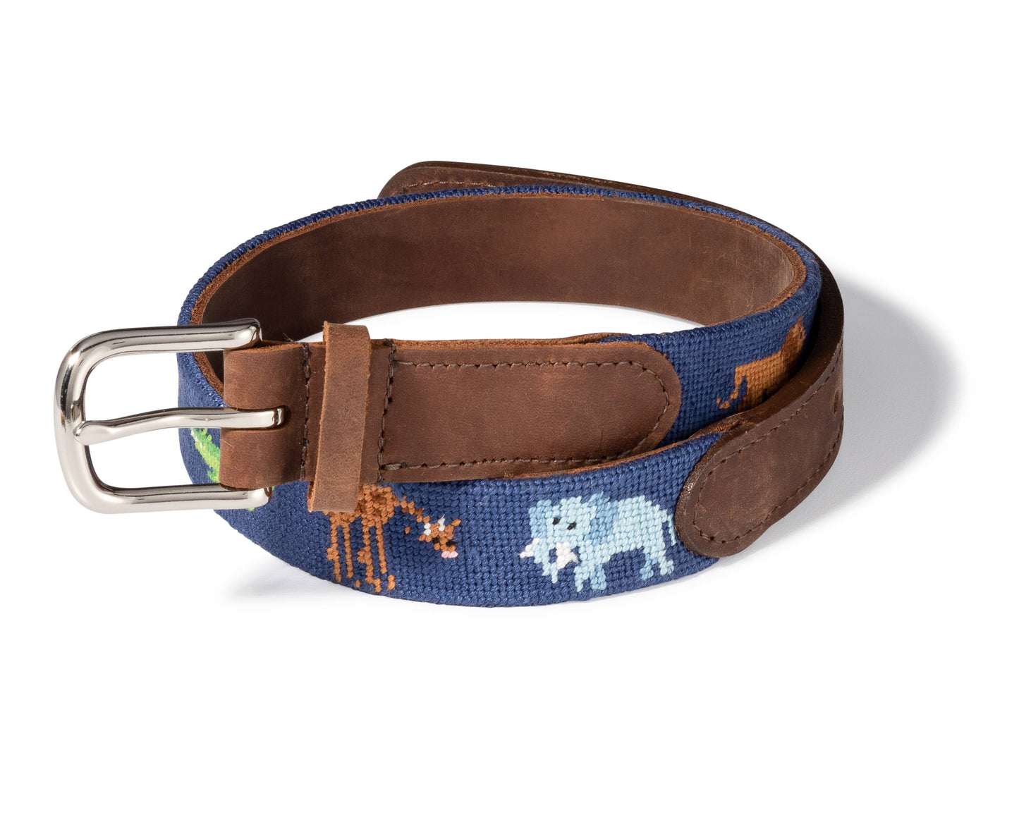 Zoo Animals Youth Needlepoint Belt