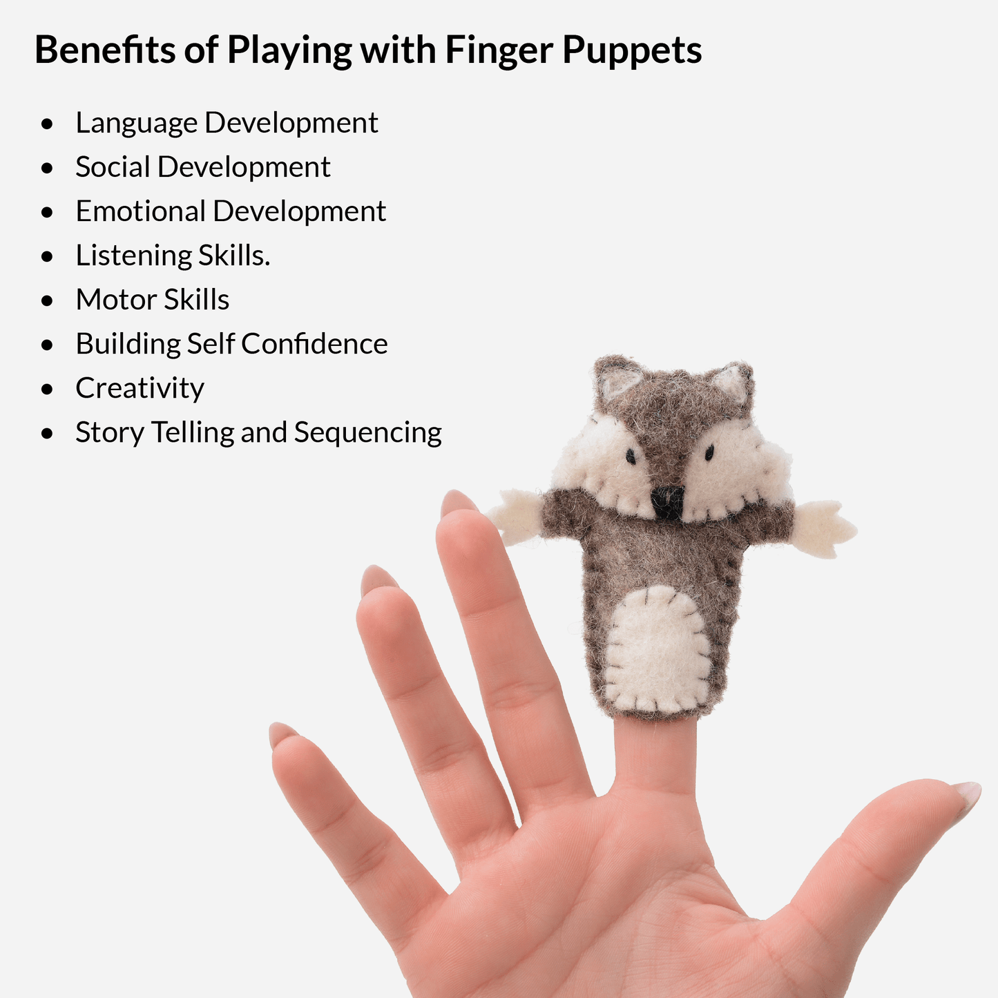 Three Little Pigs Finger Puppets - Storytelling Sensory Play