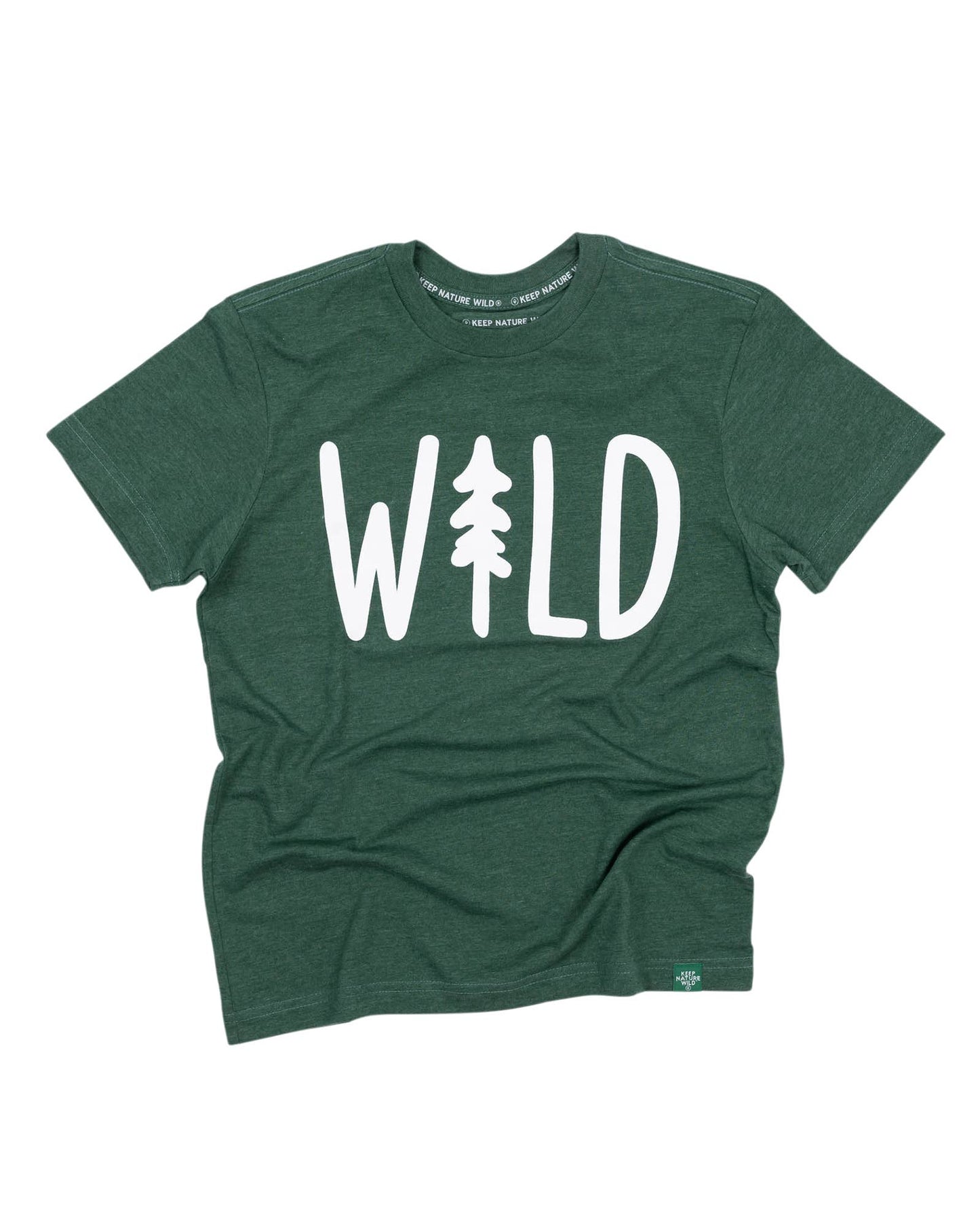 Wild Pine Youth Tee | Heather Forest