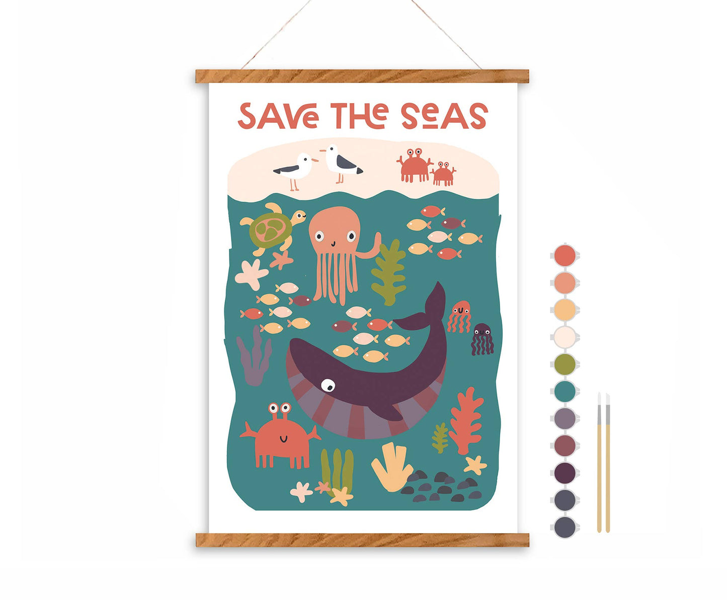Save the Seas Paint-by-Number Kit for Kids