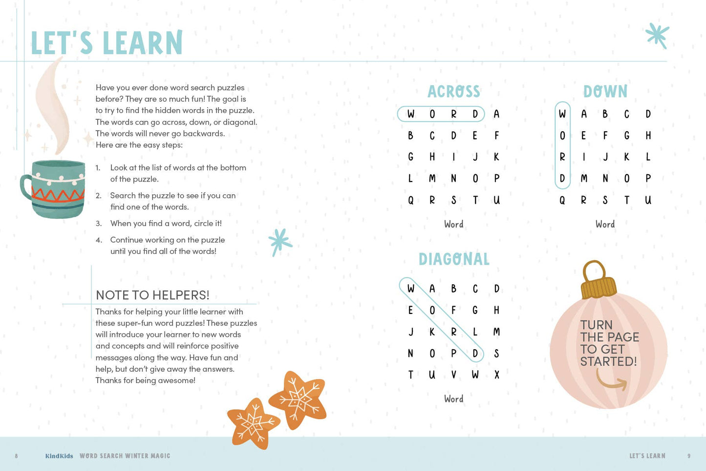 KindKids Word Search Winter Magic: Brain-Boosting Puzzles