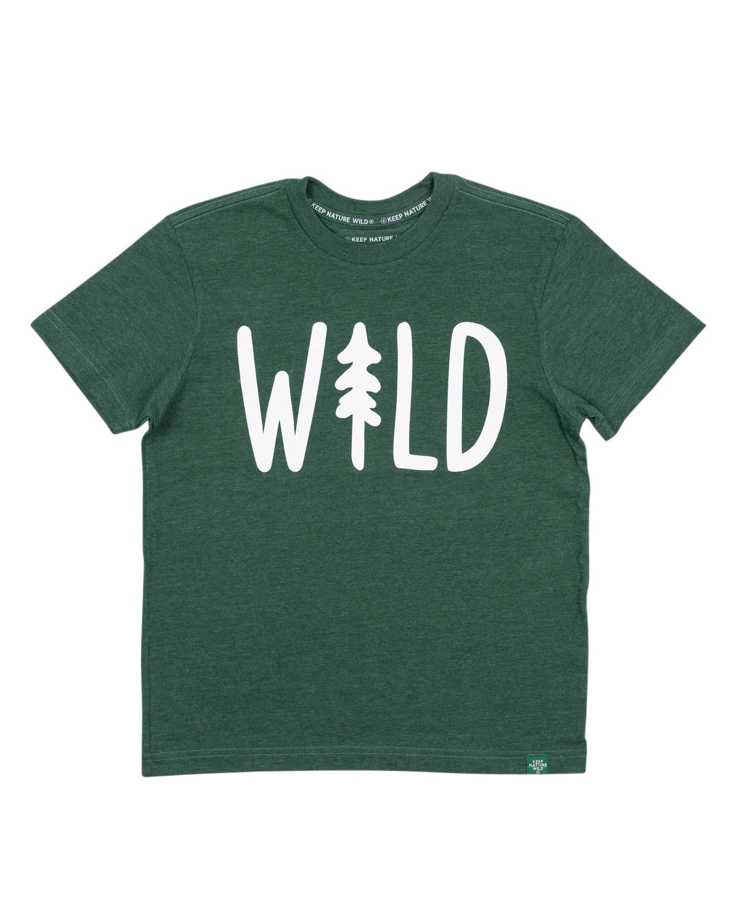 Wild Pine Youth Tee | Heather Forest