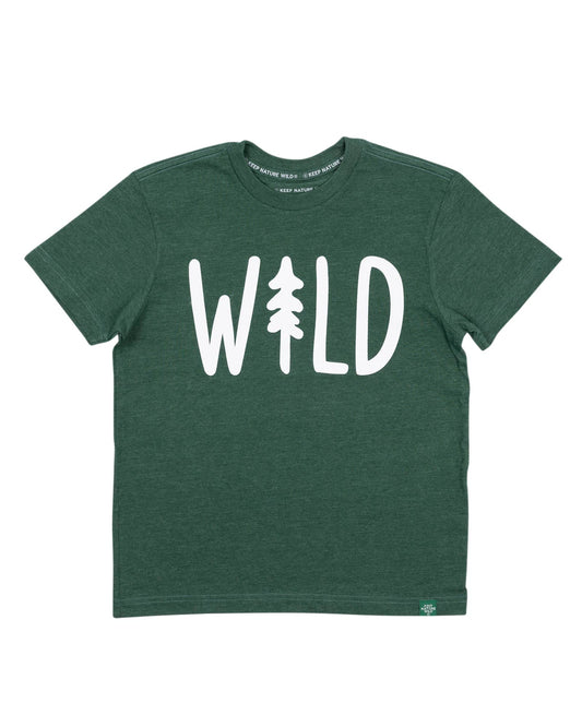 Wild Pine Youth Tee | Heather Forest
