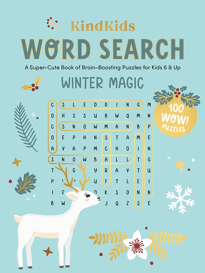 KindKids Word Search Winter Magic: Brain-Boosting Puzzles