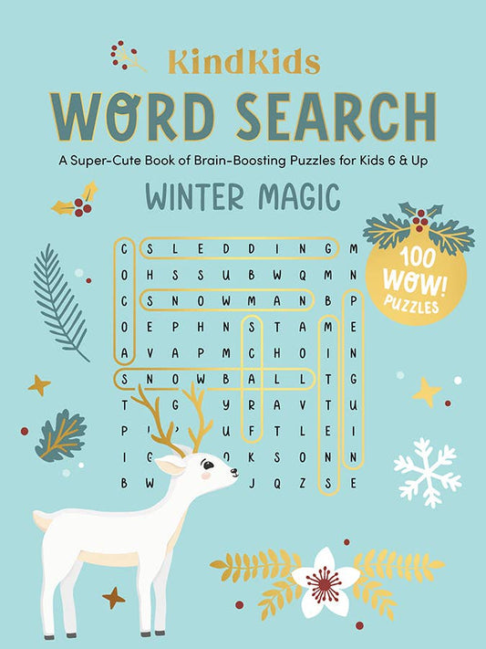 KindKids Word Search Winter Magic: Brain-Boosting Puzzles