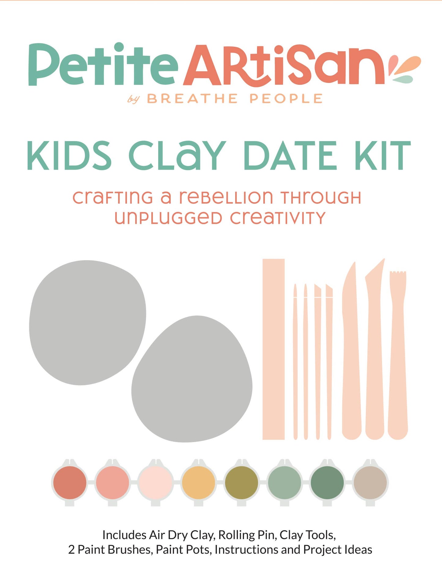 Kids Deluxe Clay Date Activity Kit- Clay Kit for Two