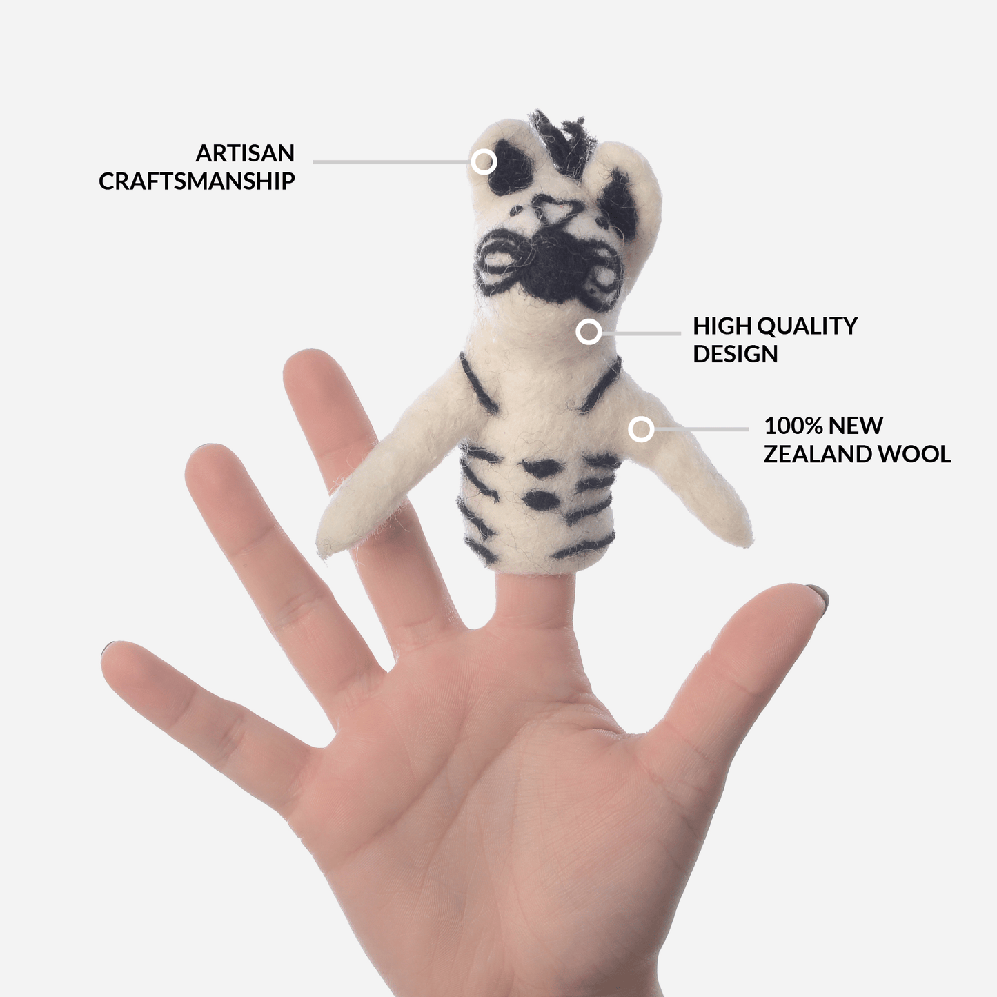 Safari Wild Animals Felt Finger Puppets - Sensory Play