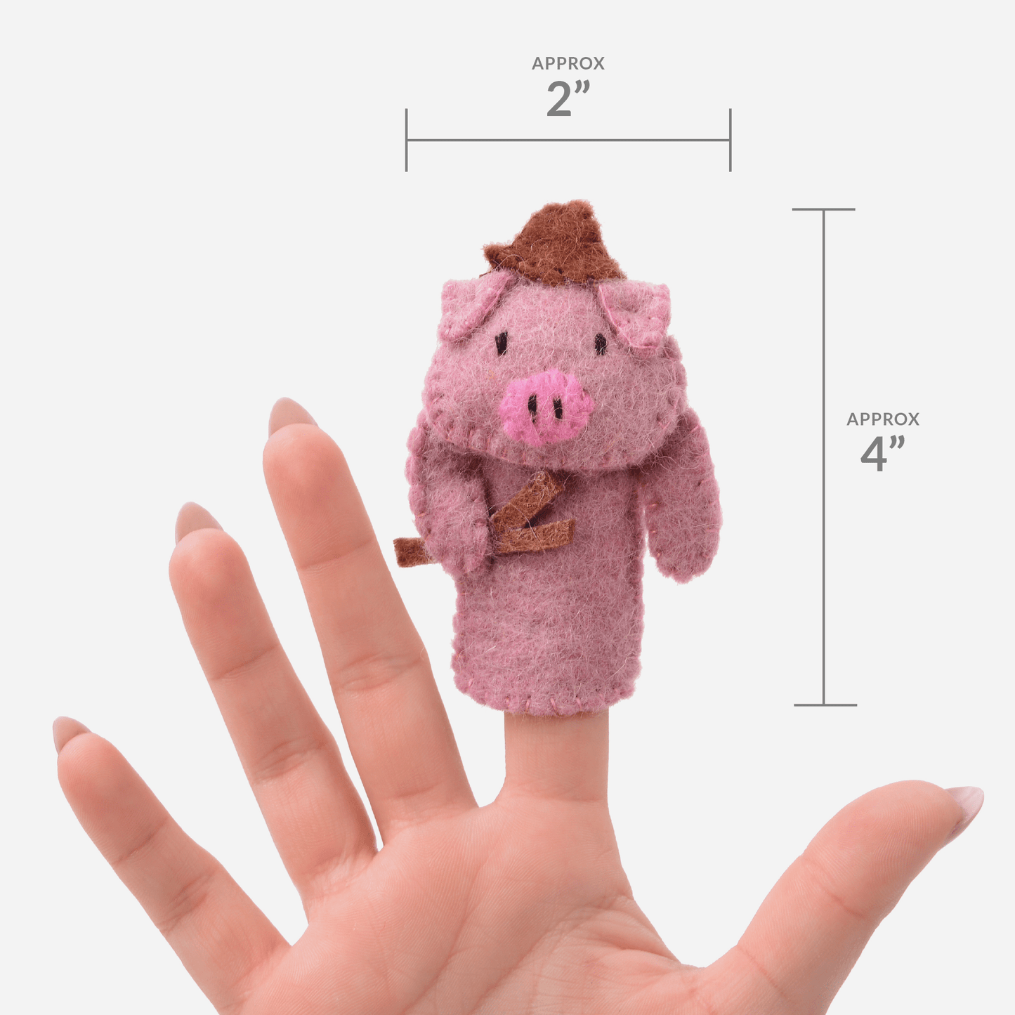 Three Little Pigs Finger Puppets - Storytelling Sensory Play