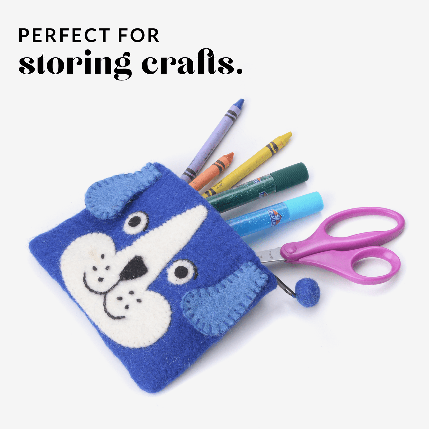 Felt Animal Zipper Pouches