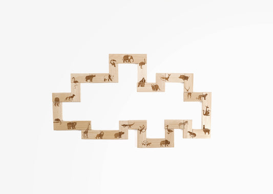 Wooden Animal Domino for Kids