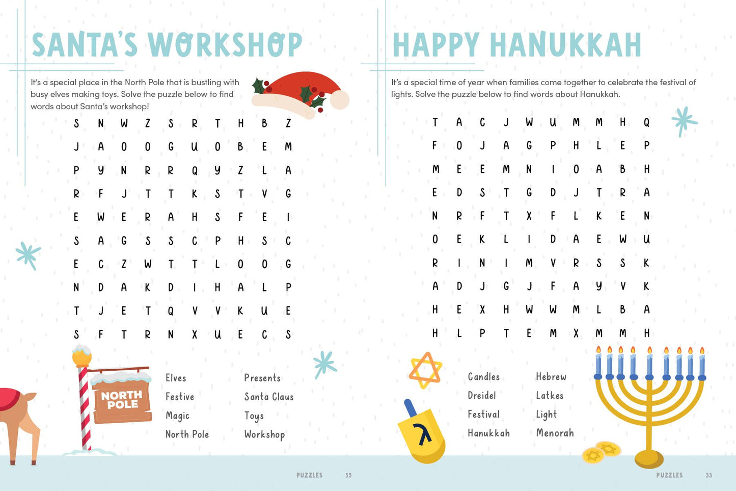 KindKids Word Search Winter Magic: Brain-Boosting Puzzles