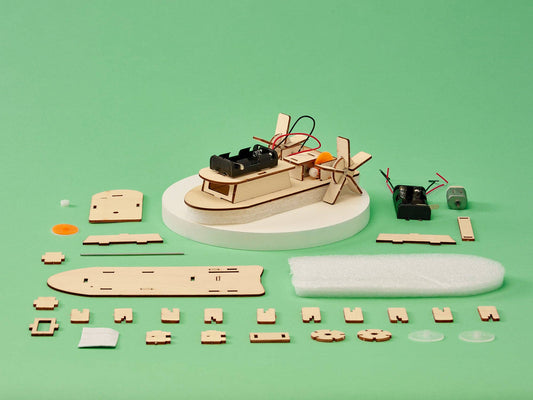 Paddlewheel Boat DIY Kit, Educational STEM Toy, DIY Kit