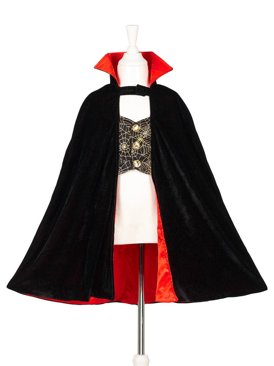 Dracula cape + teeth Costume Set for Children – Includes Accessories for Role-Play & Entertainment-sz 4-8 yrs