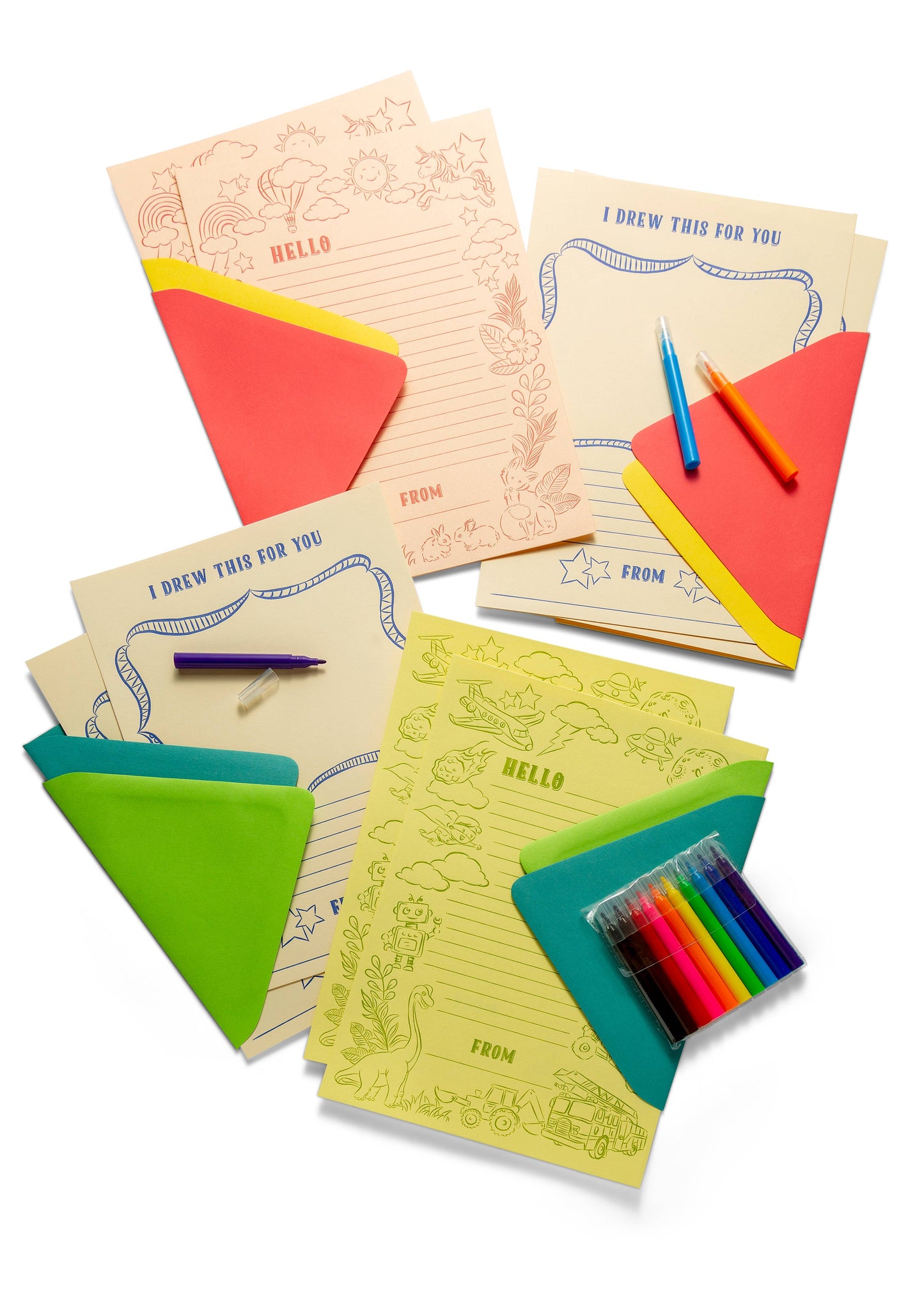 Kid Letters Notecard Set in Yellow