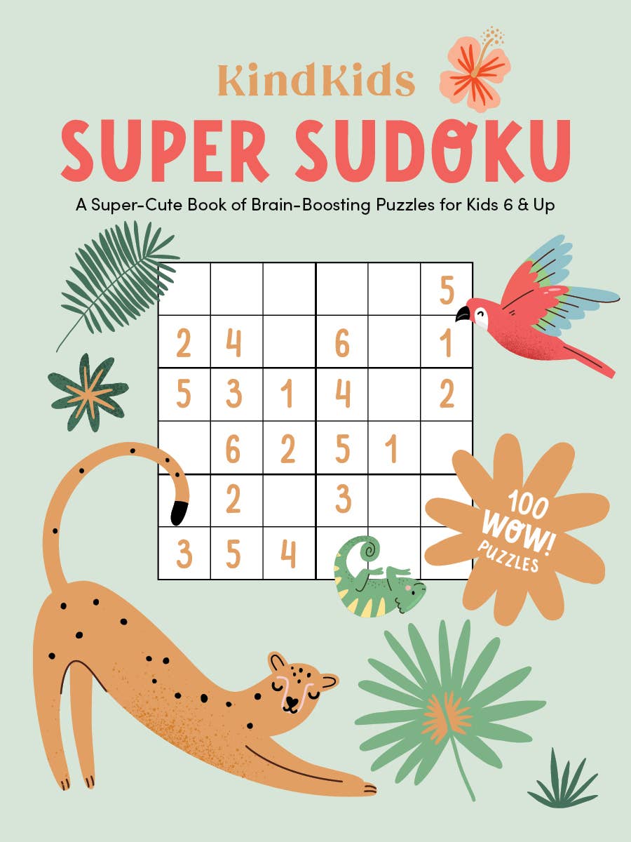 KindKids Super Sudoku:Brain-Boosting Puzzles for Kids 6 & Up